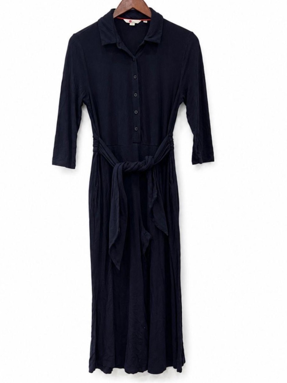 Boden Cropped/Capri Crop Leg Jumpsuit/Playsuit Wide Leg Blue Solid Size 4P